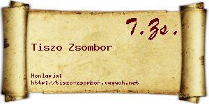 Tiszo Zsombor névjegykártya