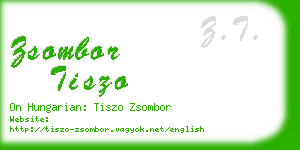 zsombor tiszo business card